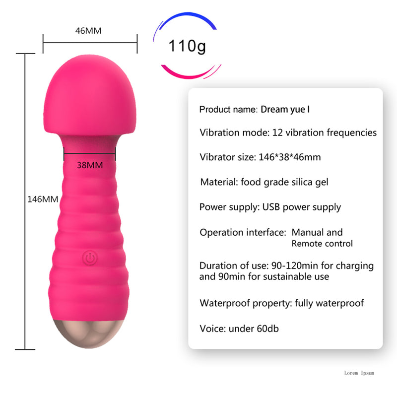 12 Frequencies Handheld Mini Wand Massager