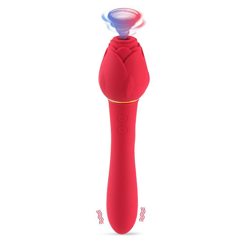 2 in 1 Rose Vibrator Wand