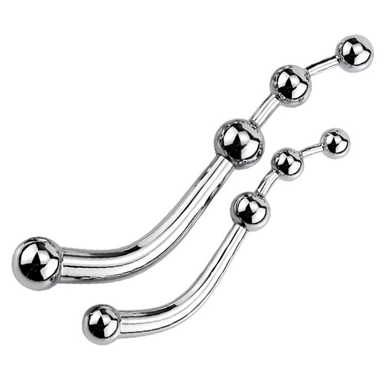 Silver Double Ended Butt Plug