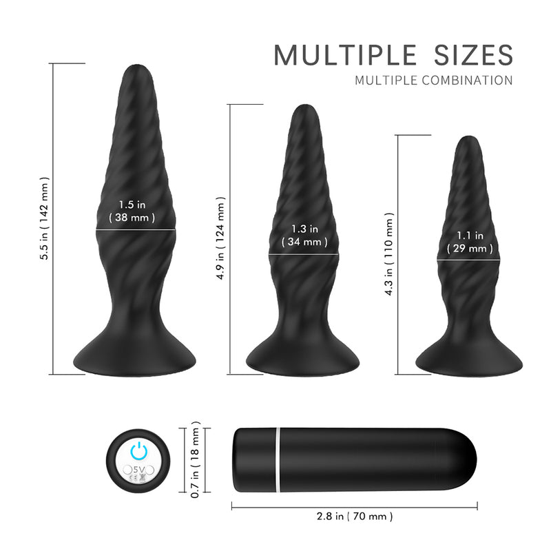 Wireless 3 in 1 Anal Vibrator