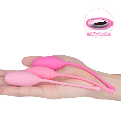 Set of 3 Pure Silicone Kegel Weighted Exercise Balls