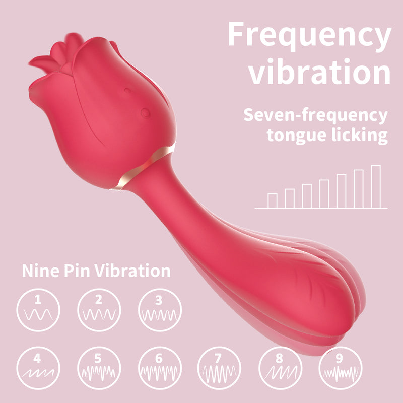 Rose Tongue Clitoral and G-Spot Vibrator For Female