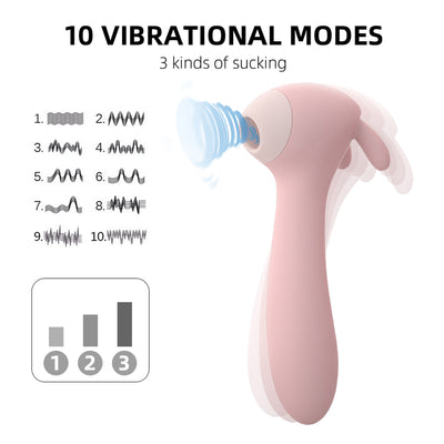 Cute Rabbit Head G Spot Sucking Clitoris Vibrator