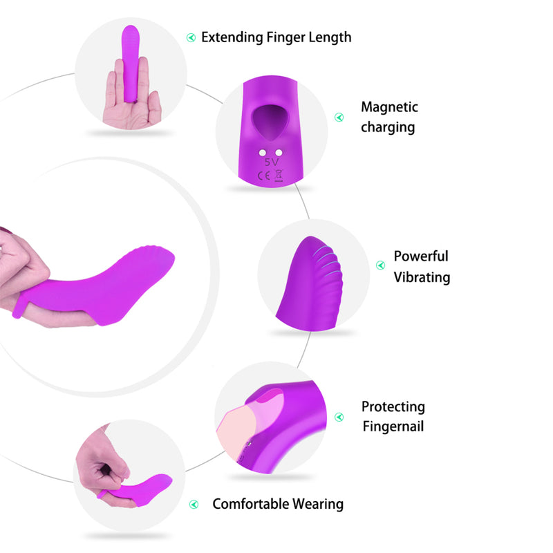 9 Modes G Spot Finger Sleeve Vibrator