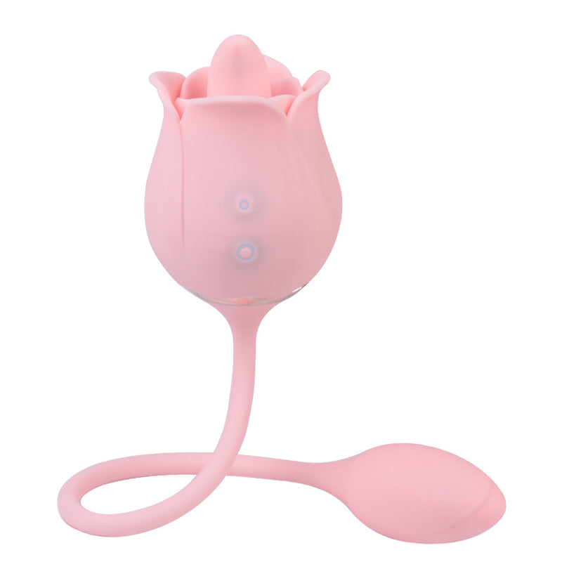 Rose Style Licking Vibrator with Tongue