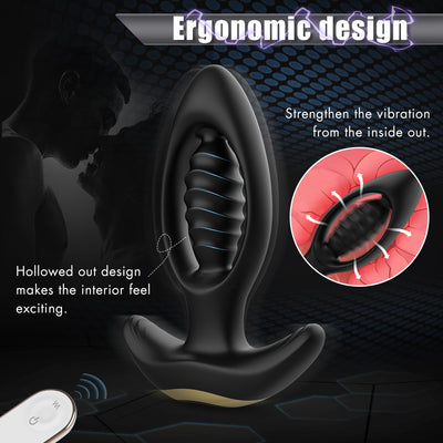 Wireless Remote Control Anal Plug Vibrator For Male and Female