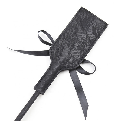 Black Lace Feather Tickle Whip Bondage BDSM