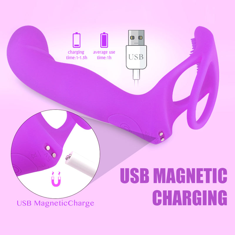 Anal Vibrator with Cock Ring - Remote Control