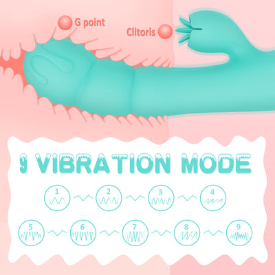 9 Speed Rotation Sucking Vibrator + G-Spot Clitoris Stimulator