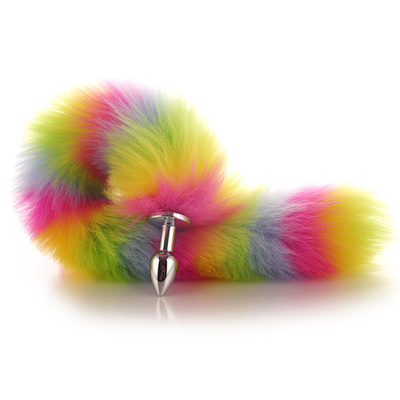 Anal Plug Set Metal Butt Plug With Fox Tail Fox Ear Hair Clip