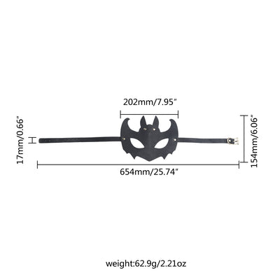 皮革蝙蝠角色扮演眼罩