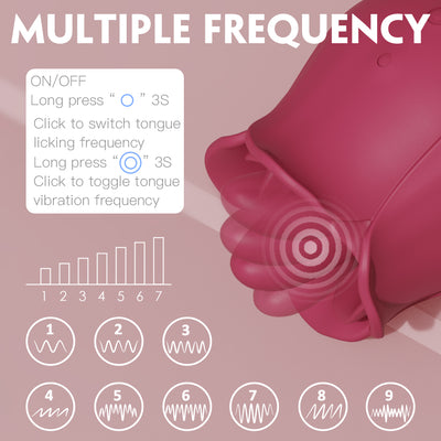 9 Modes Rose Shape Mini Massager