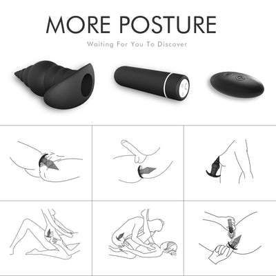 Soft Silicone Remote Control Anal Butt Plug Massager Unisex Sex Toy