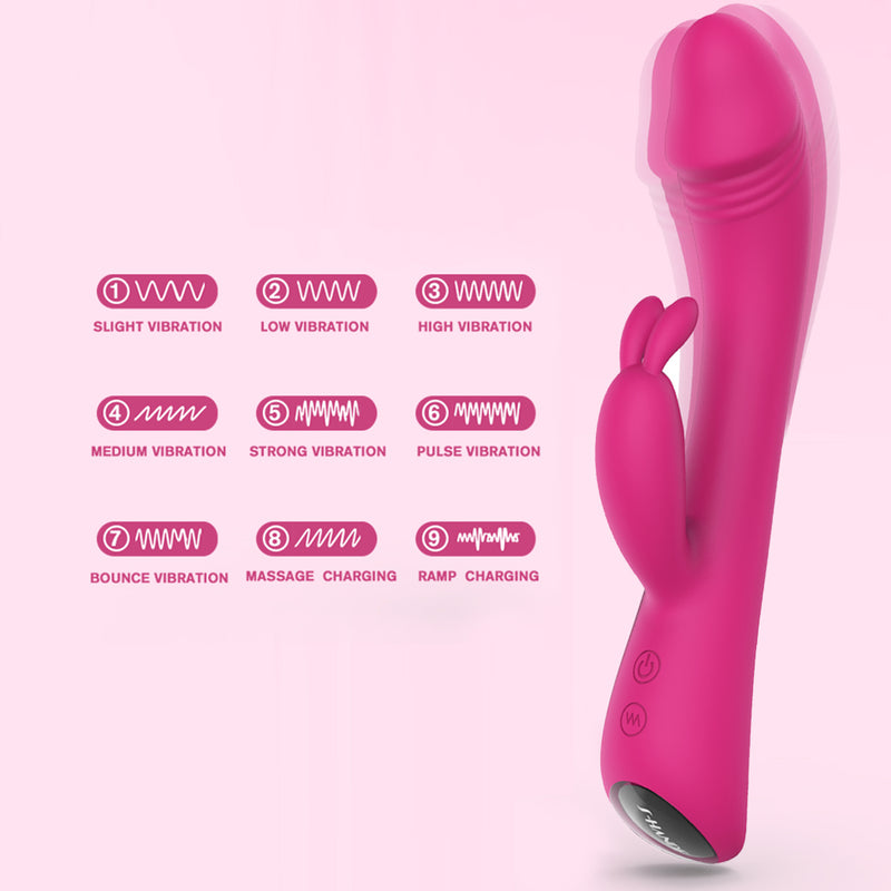 9 Modes G Spot Dildo Rabbit Vibrator