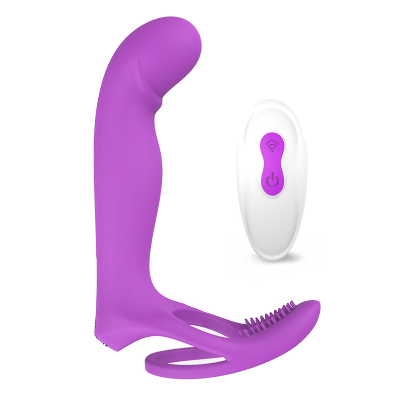 Anal Vibrator with Cock Ring - Remote Control