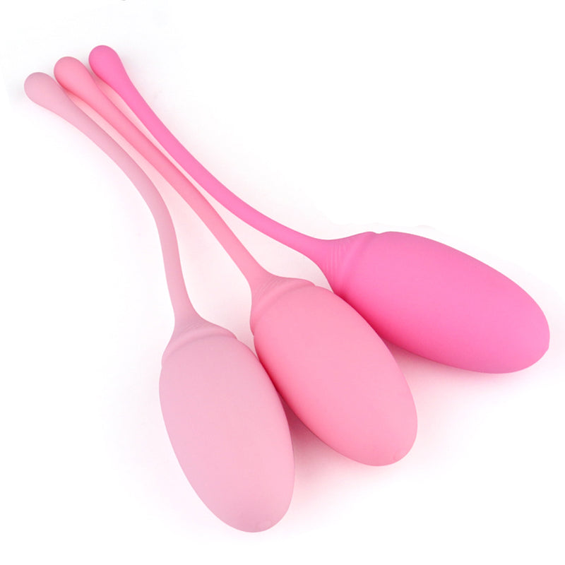 Set of 3 Pure Silicone Kegel Weighted Exercise Balls