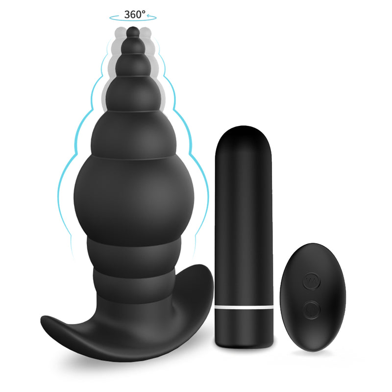 Soft Silicone Remote Control Anal Butt Plug Massager Unisex Sex Toy