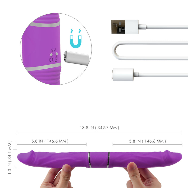 硅胶双头假阳具振动器