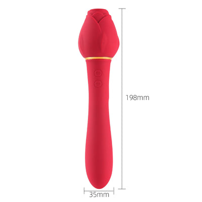 2 in 1 Rose Vibrator Wand