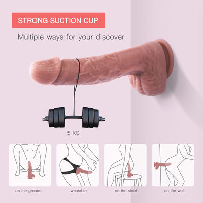 Wireless Remote Control Vibrating/Thrusting/Rotating Realistic Dildo