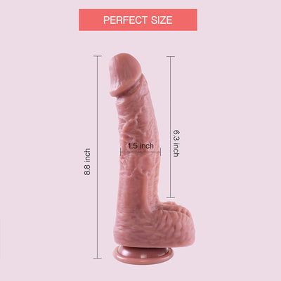 Wireless Remote Control Vibrating/Thrusting/Rotating Realistic Dildo