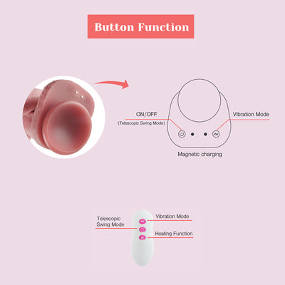 Wireless Remote Control Vibrating/Thrusting/Rotating Realistic Dildo