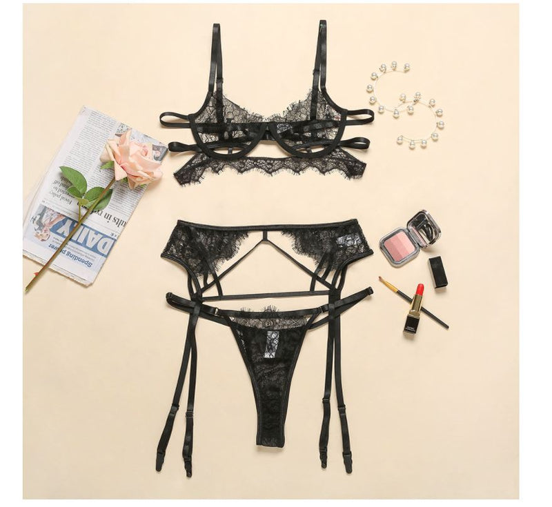 3 PCs Sexy Lingerie Lace Set