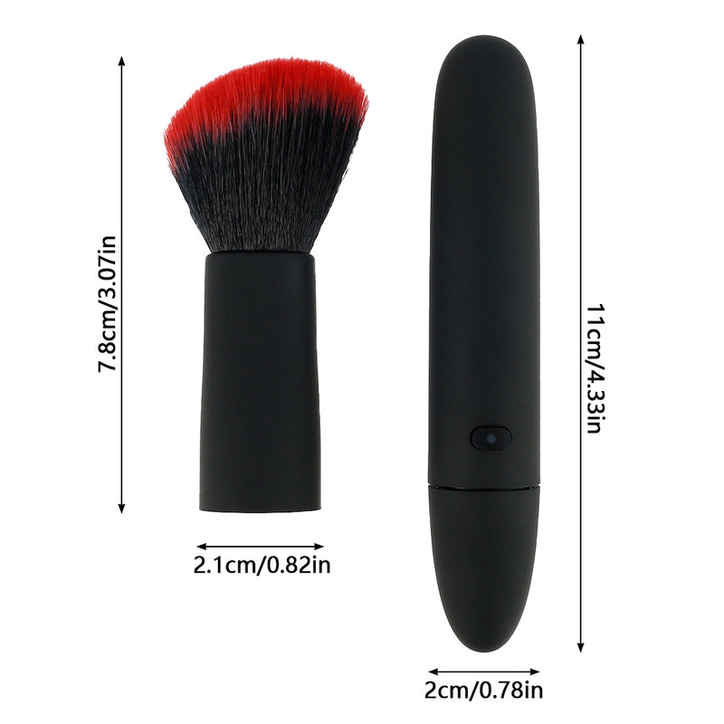 Portable Mini Bullet Vibrator With Makeup Brush