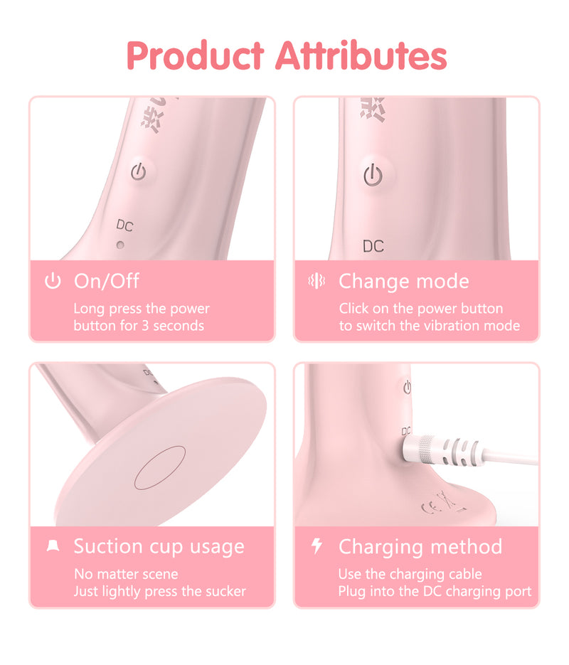 7 Vibrations Mode Suction Cup Dildos Vibrator For Women