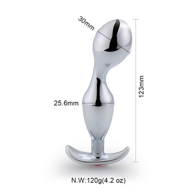 Silver Metal Anal Expansion Massager Butt Plugs