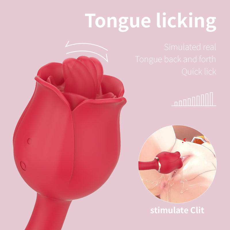 Rose Tongue Clitoral and G-Spot Vibrator For Female