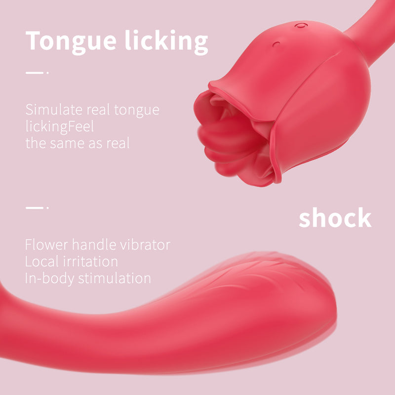 Rose Tongue Clitoral and G-Spot Vibrator For Female