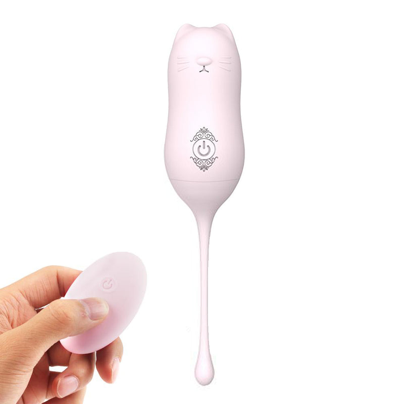 Cute Cat Style Silicone Kegel Ball - Wireless Control